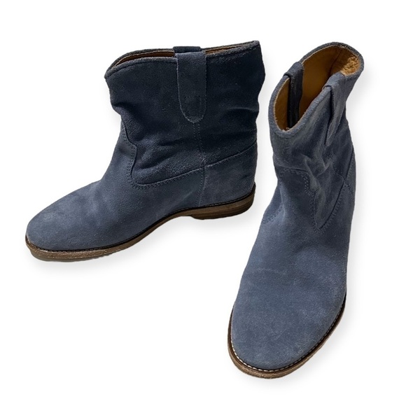 Isabel Marant‎ Crisi Ankle Boots in Light Blue Suede, Size 36EU - Picture 4 of 15